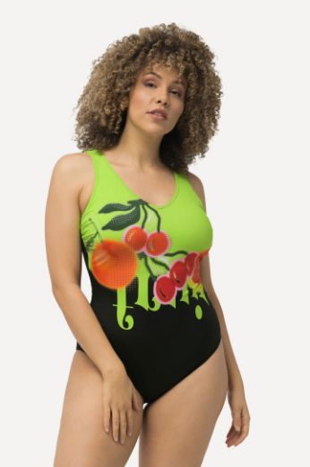 Plus size veliki brojevi Kupaći kostim jednodijelni s motivom trešnje za punije
