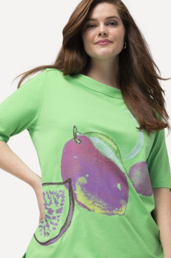 Plus size veliki brojevi Majica kratkih rukava s voćnim printom za punije