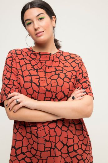 Plus size veliki brojevi Bluza kratkih rukava duži model za punije