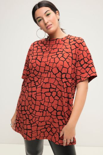 Plus size veliki brojevi Bluza kratkih rukava duži model za punije