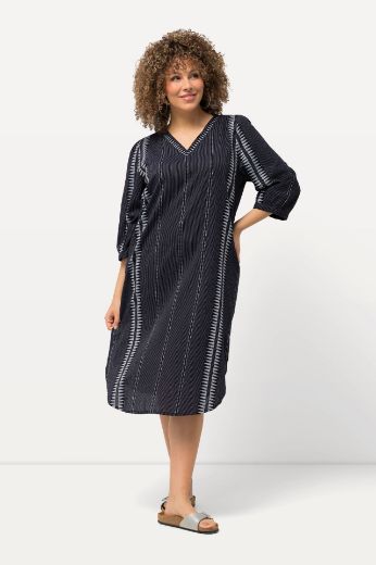 Plus size veliki brojevi Haljina Kaftan s 3/4 rukavima V izrez za punije