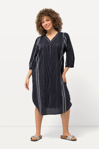 Plus size veliki brojevi Haljina Kaftan s 3/4 rukavima V izrez za punije