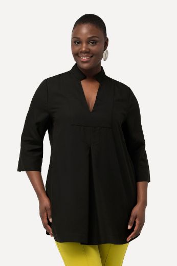 Plus size veliki brojevi Bluza s 3/4 rukavima V izreza za punije