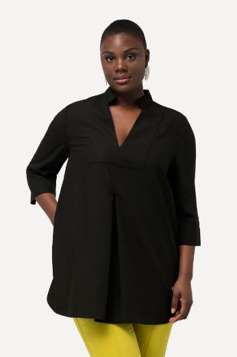 Plus size veliki brojevi Bluza s 3/4 rukavima V izreza za punije