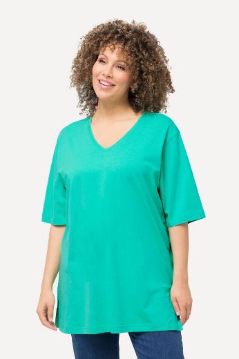 Plus size veliki brojevi Majica V izrez Basic za punije