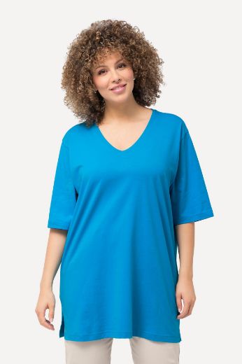 Plus size veliki brojevi Majica V izrez Basic za punije