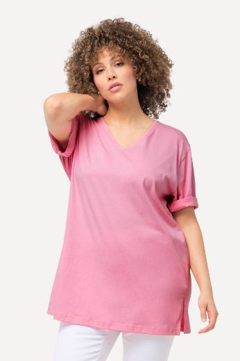 Plus size veliki brojevi Majica V izrez Basic za punije