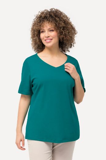 Plus size veliki brojevi Majica Slim Fit V ovrtanik za punije