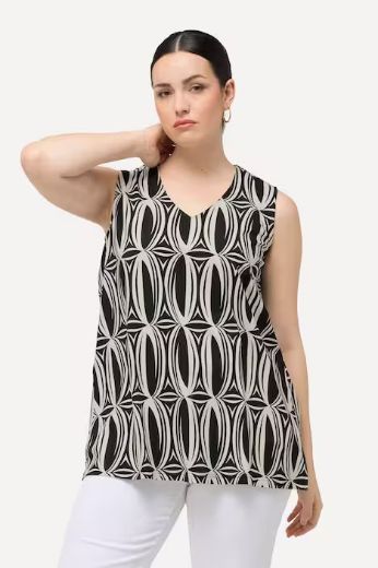 Plus size veliki brojevi Top geometrijskog printa A kroja za punije