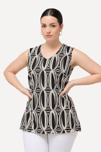 Plus size veliki brojevi Top geometrijskog printa A kroja za punije