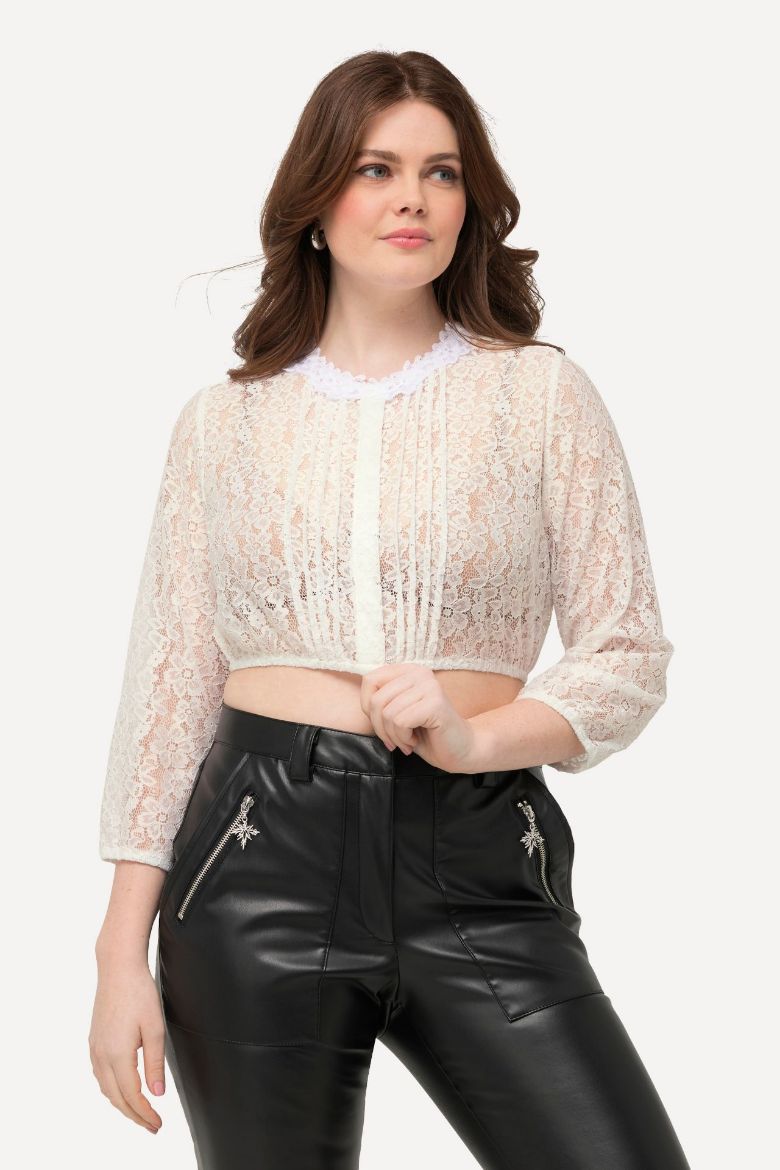 Plus size veliki brojevi Bluza s 3/4 rukavima elastičnog ruba za punije