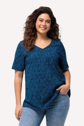 Plus size veliki brojevi Majica kratkih rukava A kroja V izreza za punije