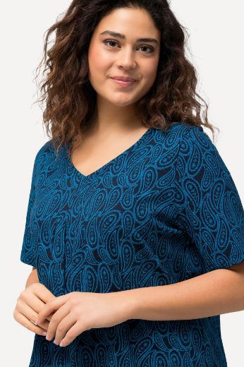 Plus size veliki brojevi Majica kratkih rukava A kroja V izreza za punije