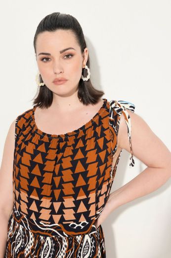 Plus size veliki brojevi Haljina Midi A kroja za punije