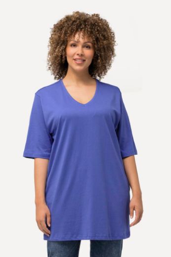 Plus size veliki brojevi Majica V izrez Basic za punije