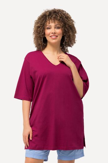 Plus size veliki brojevi Majica V izrez Basic za punije