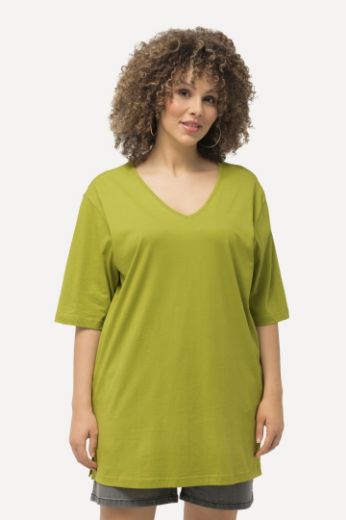 Plus size veliki brojevi Majica V izrez Basic za punije