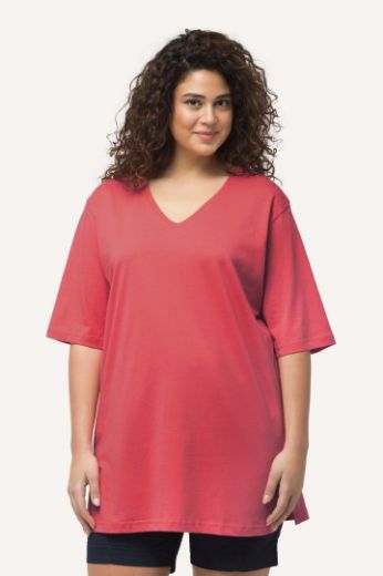 Plus size veliki brojevi Majica V izrez Basic za punije