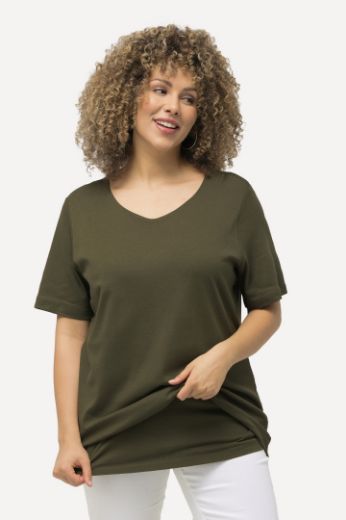 Plus size veliki brojevi Majica Slim Fit V ovrtanik za punije