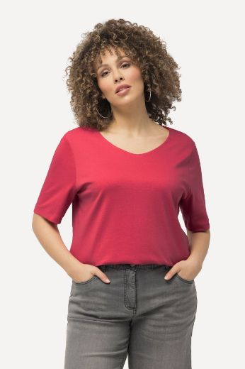 Plus size veliki brojevi Majica Slim Fit V ovrtanik za punije