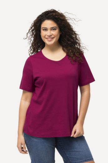 Plus size veliki brojevi Majica Slim Fit V ovrtanik za punije