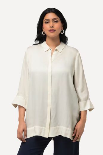 Plus size veliki brojevi Bluza 3/4 rukavi skriveno kopčanje za punije