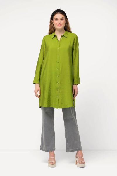 Veliki brojevi Bluza na gumbiće duži model moda za punije
