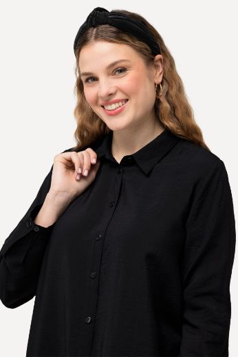 Plus size veliki brojevi Bluza na gumbiće duži model za punije