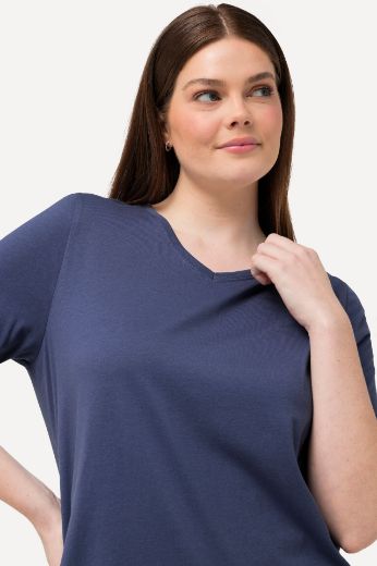 Plus size veliki brojevi Majica V ovratnika kratkih rukava za punije