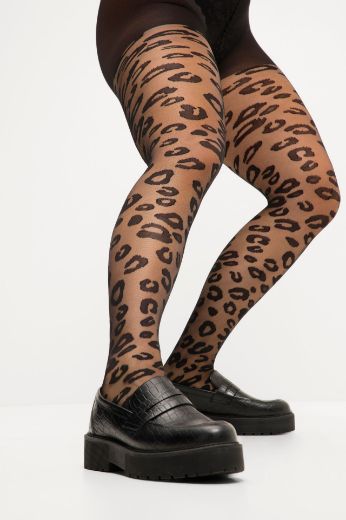 Plus size veliki brojevi Čarape s leopard uzorkom za punije