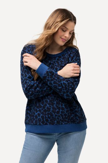 Plus size veliki brojevi Majica dugih rukava s leopard uzorkom za punije