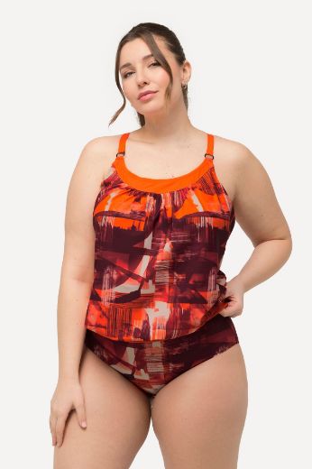 Plus size veliki brojevi Kupaći kostim Tankini apstraktnog printa za punije