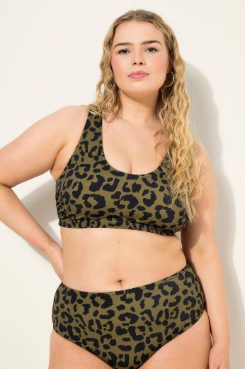 Plus size veliki brojevi Kupaći kostim dvodijelni s leopard uzorkom za punije