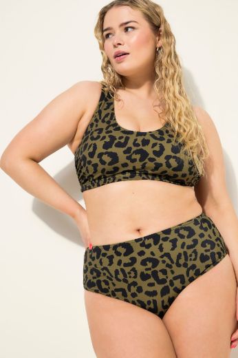 Plus size veliki brojevi Kupaći kostim dvodijelni s leopard uzorkom za punije