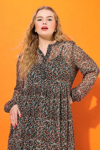 Plus size veliki brojevi Haljina Midi A kroja za punije