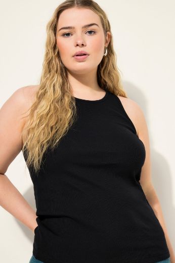 Plus size veliki brojevi Majica bez rukava okruglog izreza za punije