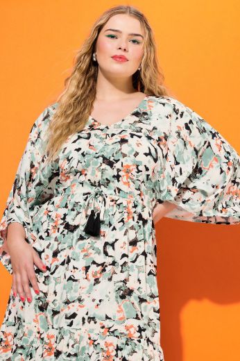 Plus size veliki brojevi Haljina Maxi cvjetnog uzorka za punije