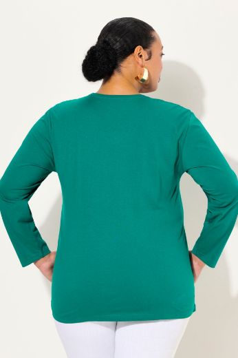 Plus size veliki brojevi Majica Basic dugi rukavi za punije