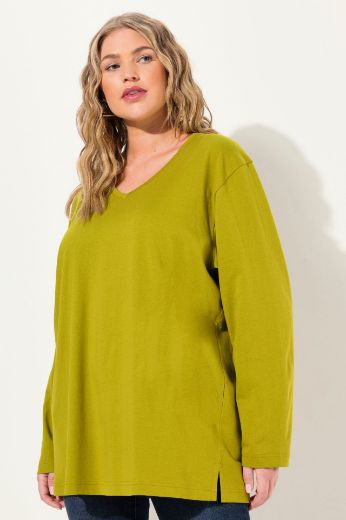 Plus size veliki brojevi Majica Basic dugi rukavi za punije