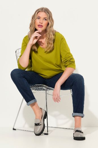 Plus size veliki brojevi Majica Basic dugi rukavi za punije