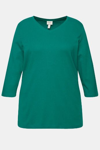 Plus size veliki brojevi Majica V ovratnika 3/4 rukava za punije