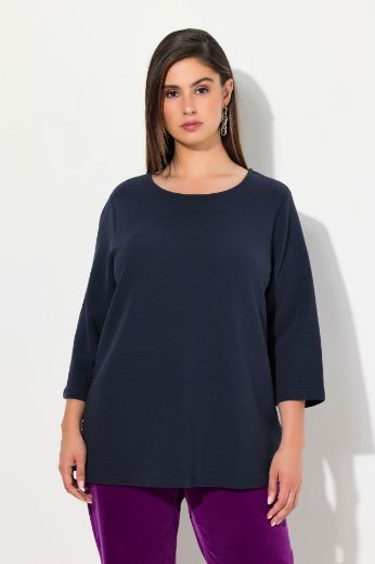 Plus size veliki brojevi Majica okruglog ovratnika 3/4 rukavi za punije