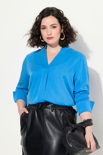 Plus size veliki brojevi Bluza dugih rukava V izreza za punije