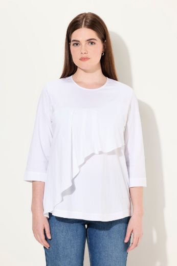 Plus size veliki brojevi Bluza s 3/4 rukavima od ekološkog pamuka za punije