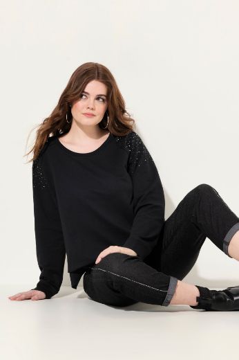 Plus size veliki brojevi Majica dugih rukava s ukrasnim dodacima za punije