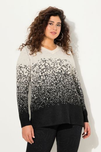 Plus size veliki brojevi Pulover V izreza za punije