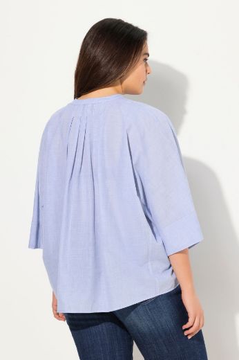 Plus size veliki brojevi Bluza V ovratnika za punije