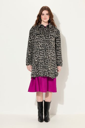 Plus size veliki brojevi Jakna lagana s leopard motivom za punije