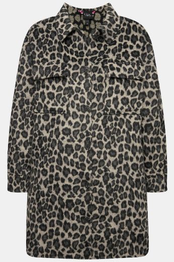 Plus size veliki brojevi Jakna lagana s leopard motivom za punije