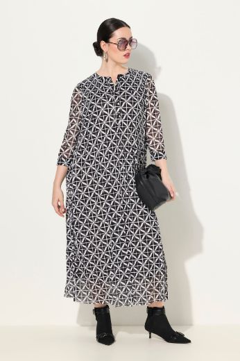 Plus size veliki brojevi Haljina maxi geometrijskog printa za punije